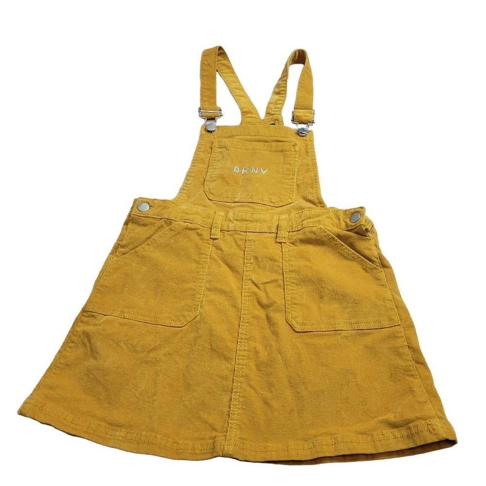 DKNY mustard overall dress 14